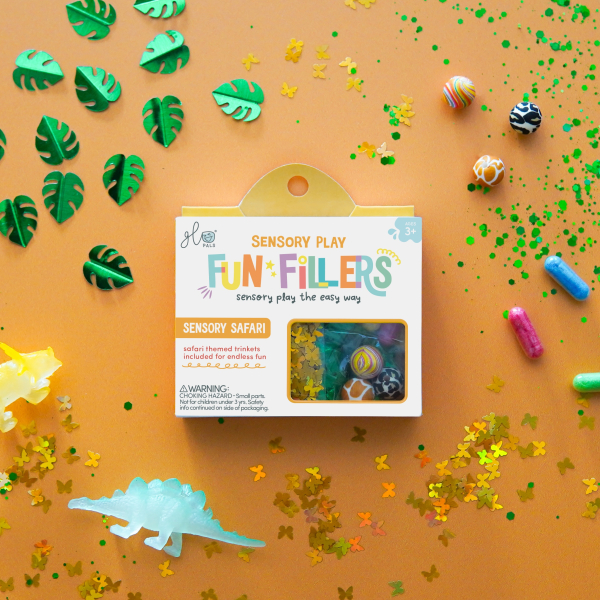 Glo Pals Fun Fillers pour bouteille et jeu sensoriel - Safari 21