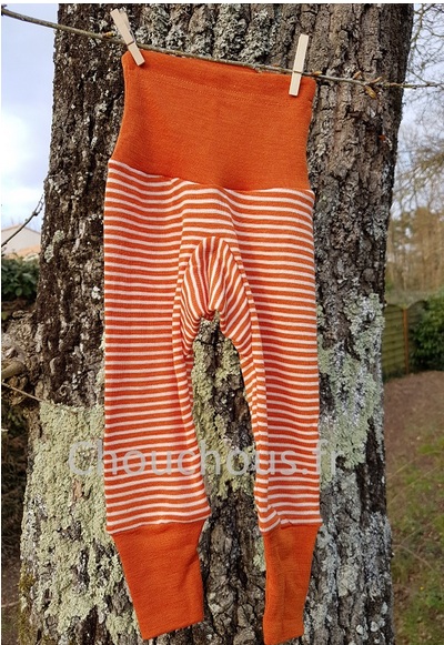 Pantalon-rayé-orange-Cosilana