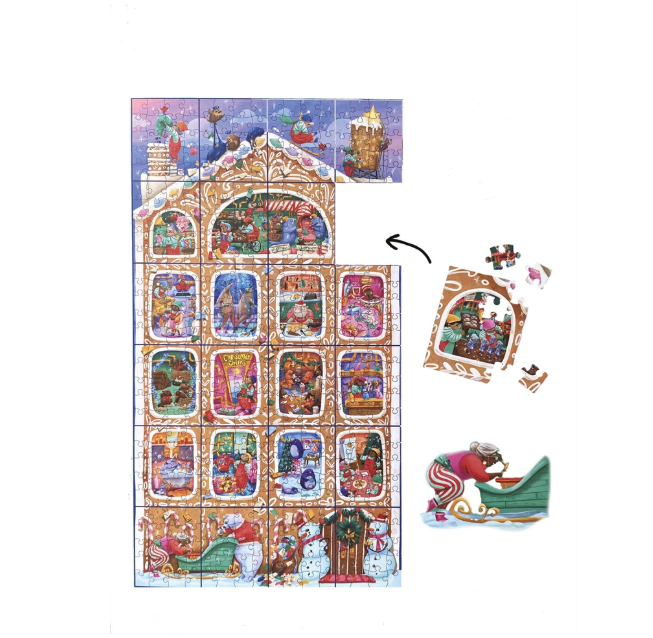 Calendrier de lAvent Enfant - 24 puzzles de 20 pièces1