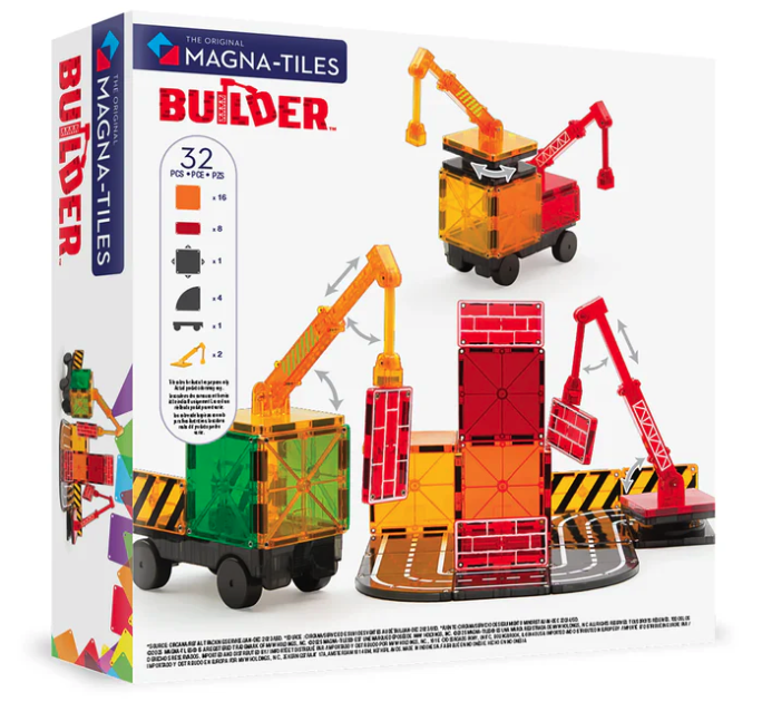 Magna Tiles Jeu magnétique - Construction Lot de 32 pièces3
