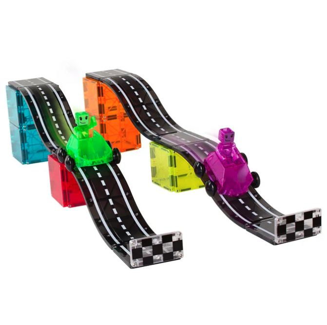 Magna Tiles Jeu magnétique Route Downhill Duo - 40 pièces9