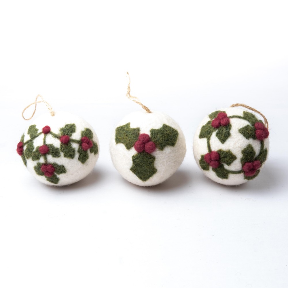 kerstbal-holly-berry-large-3-st
