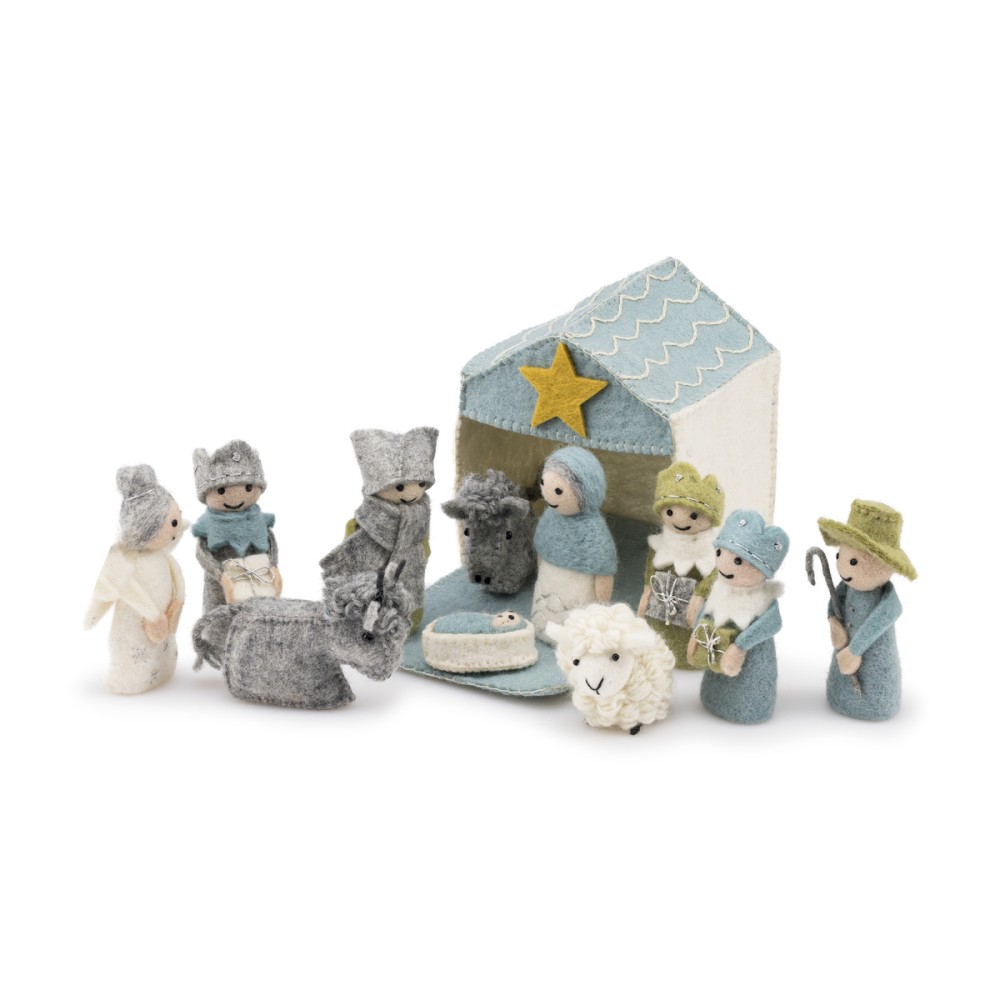 Ensemble De Crèche Interactive En Feutre Pour Famille éducatif Vacances