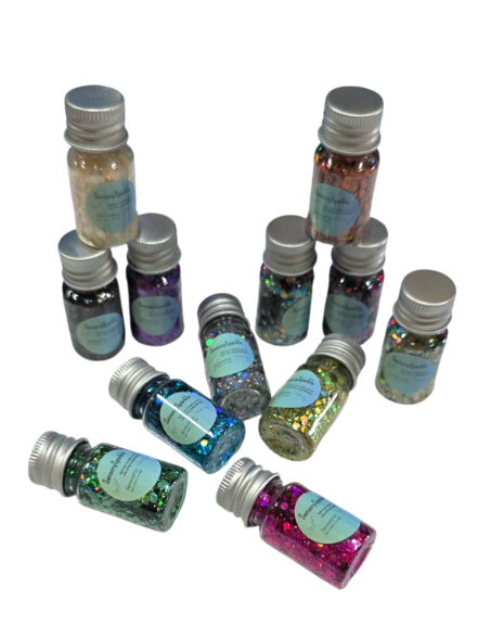 SensoryFun Paillettes Bio dégradables pour jeu sensoriel - Lot de 123