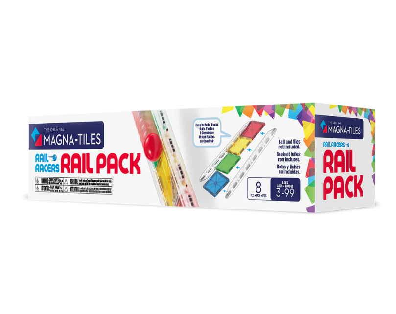 Magna Tiles Jeu magnétique Rail Racers - Lot de 8 1
