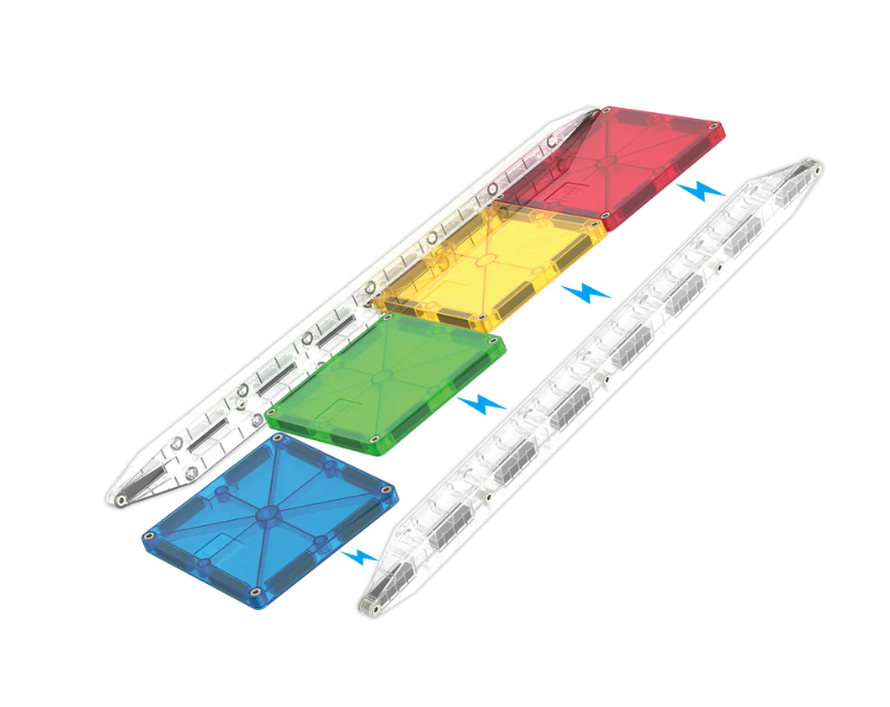 Magna Tiles Jeu magnétique Rail Racers - Lot de 8 2