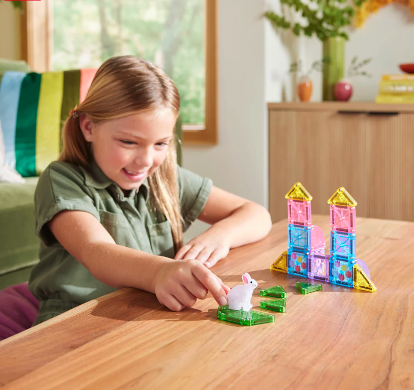 Magna Tiles Jeu magnétique Spring Garden - Set de voyage Lot de 244