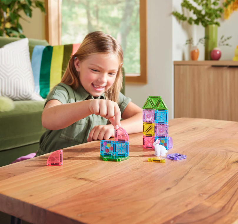 Magna Tiles Jeu magnétique Spring Garden - Set de voyage Lot de 247