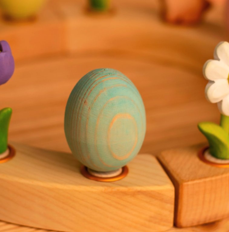 BumbuToys Figurine en bois pour couronne de célébration - Oeuf bleu7