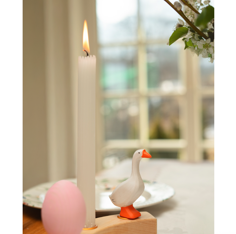 BumbuToys Figurine en bois pour couronne de célébration - Oie3