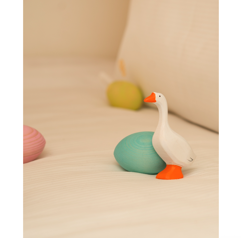 BumbuToys Figurine en bois pour couronne de célébration - Oie1