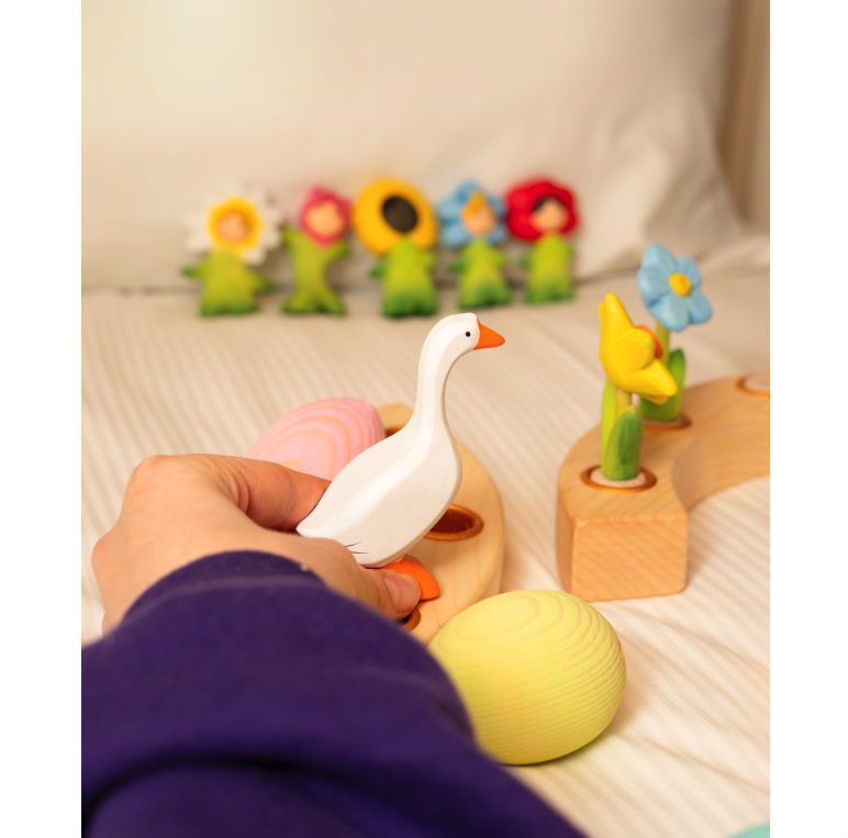 BumbuToys Figurine en bois pour couronne de célébration - Oie2