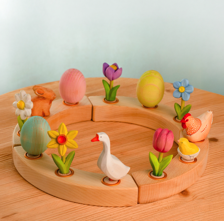 BumbuToys Figurine en bois pour couronne de célébration - jonquille6