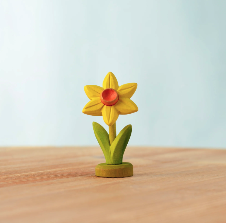 BumbuToys Figurine en bois pour couronne de célébration - jonquille4