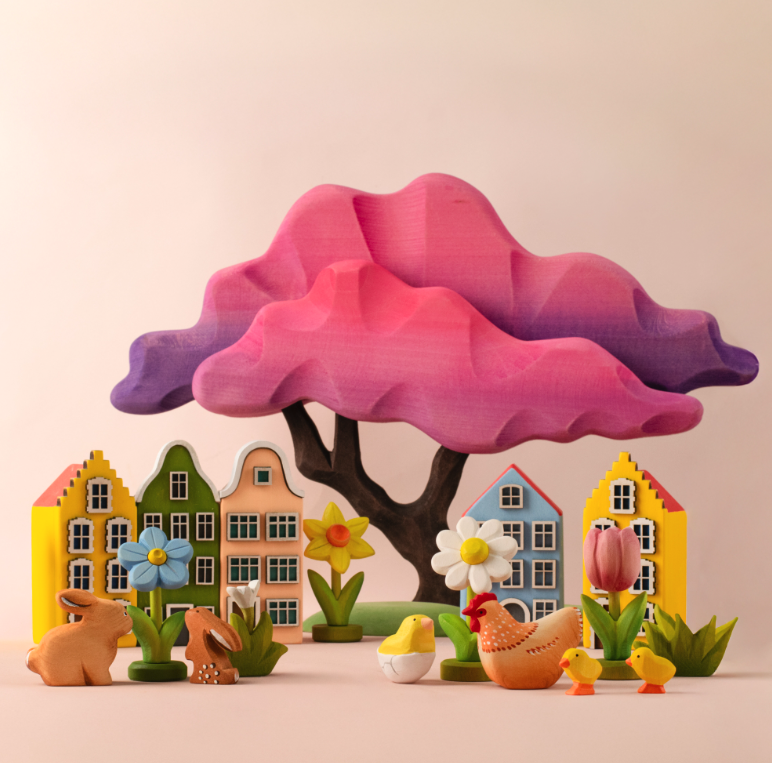BumbuToys Figurine en bois pour couronne de célébration - myosotis1