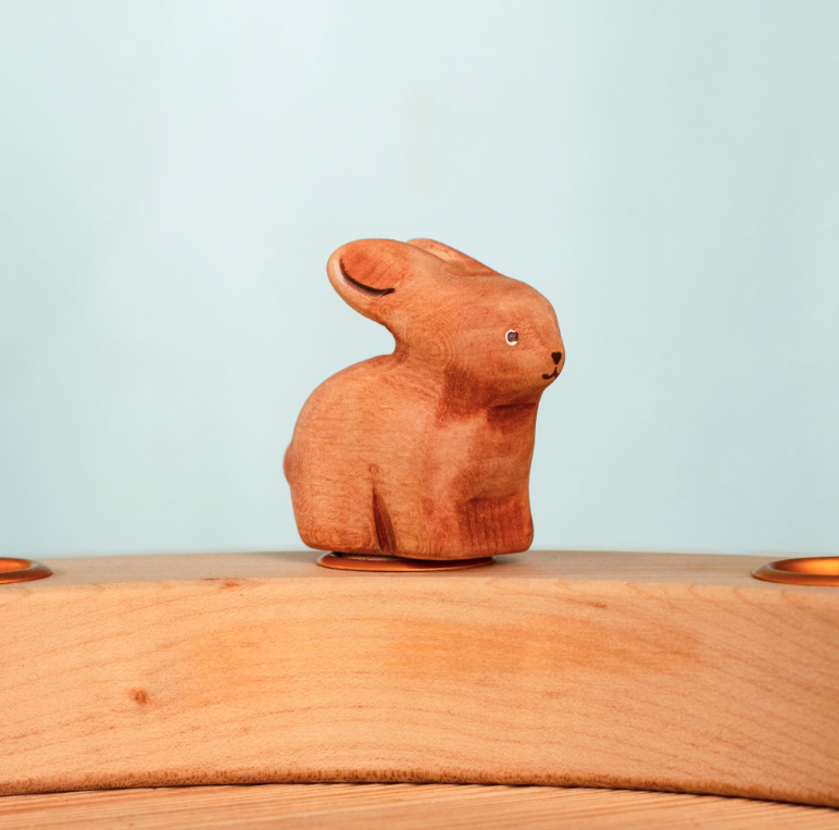 BumbuToys Figurine en bois pour couronne de célébration - lapin3