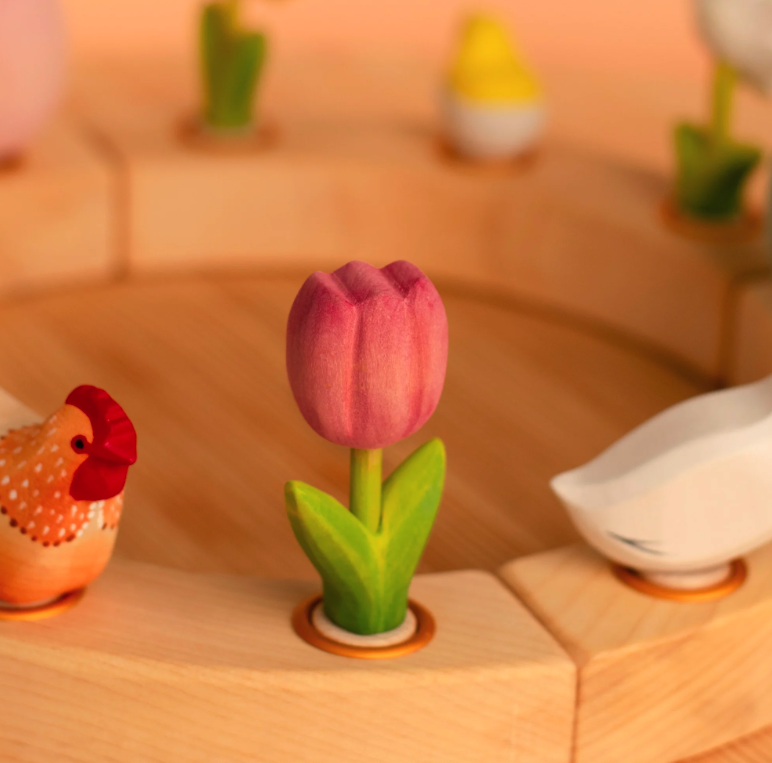 BumbuToys Figurine en bois pour couronne de célébration - Tulipe 4