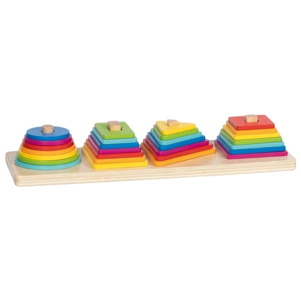 58301_Goki Jeu de tri Pyramides de couleurs