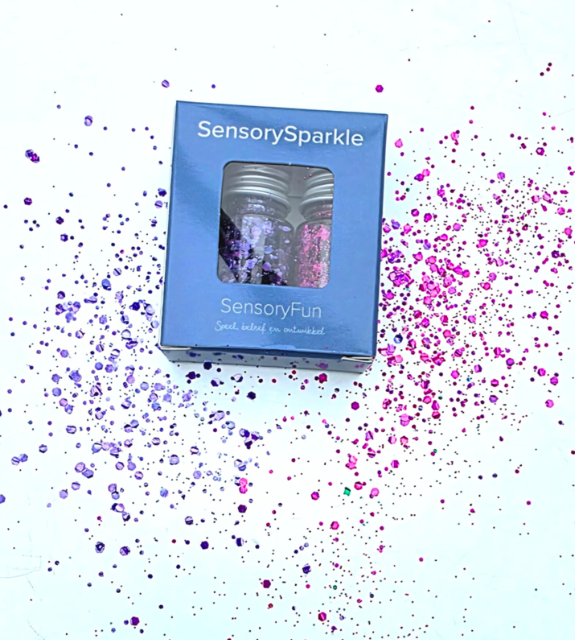 SensoryFun Paillettes Bio dégradables pour jeu sensoriel - Lot de 21