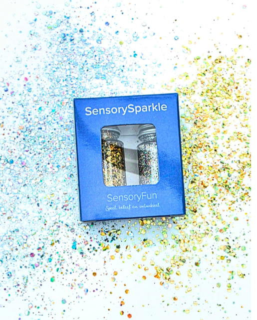 SensoryFun Paillettes Bio dégradables pour jeu sensoriel - Lot de 22