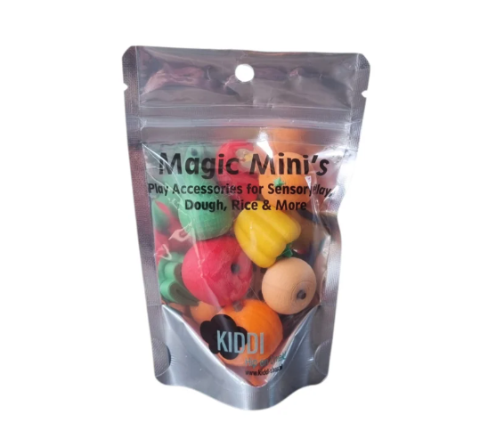 Kiddi Magic Minis Loose parts jeu sensoriel fruits et légumes -Lot de 93