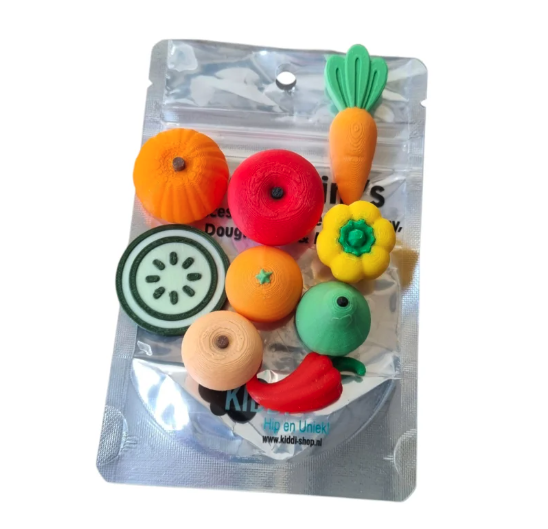 Kiddi Magic Minis Loose parts jeu sensoriel fruits et légumes -Lot de 92