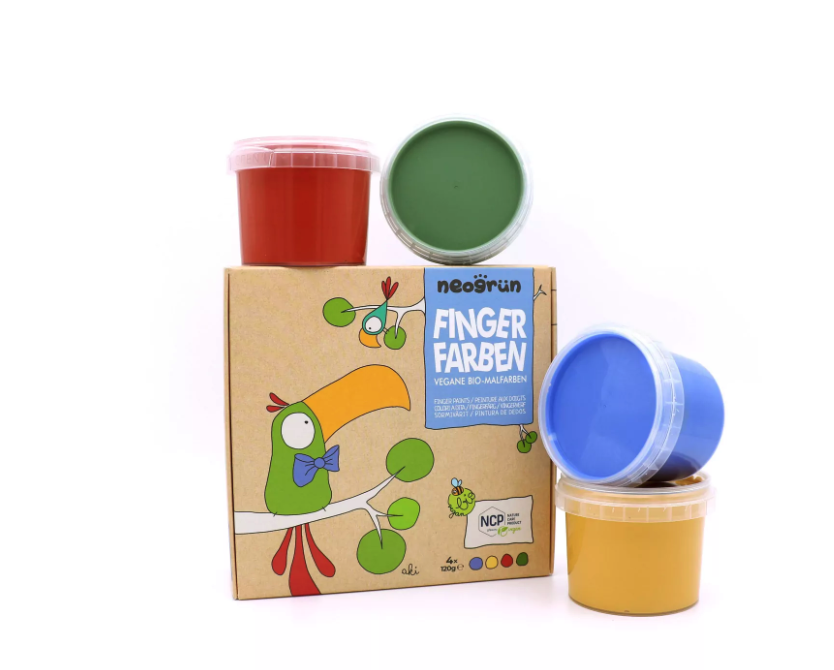 Neogrün Peinture à doigts Aki - Lot de 4 pots7