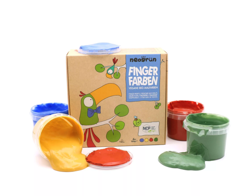 Neogrün Peinture à doigts Aki - Lot de 4 pots8
