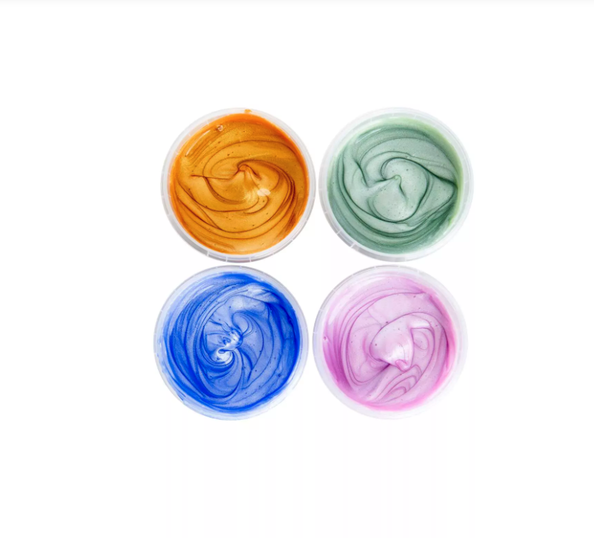 Neogrün Peinture aux doigts Mika - Vegan et avec Paillettes - Lot de 4 5