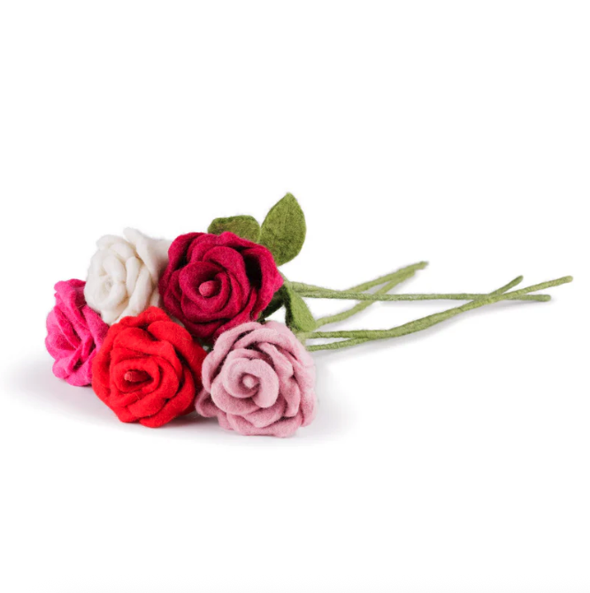 Rose en feutrine de laine - Sjaal met Verhaal2