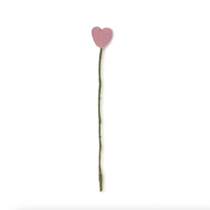 Coeur branche décorative en feutrine de laine - Sjaal met Verhaal2
