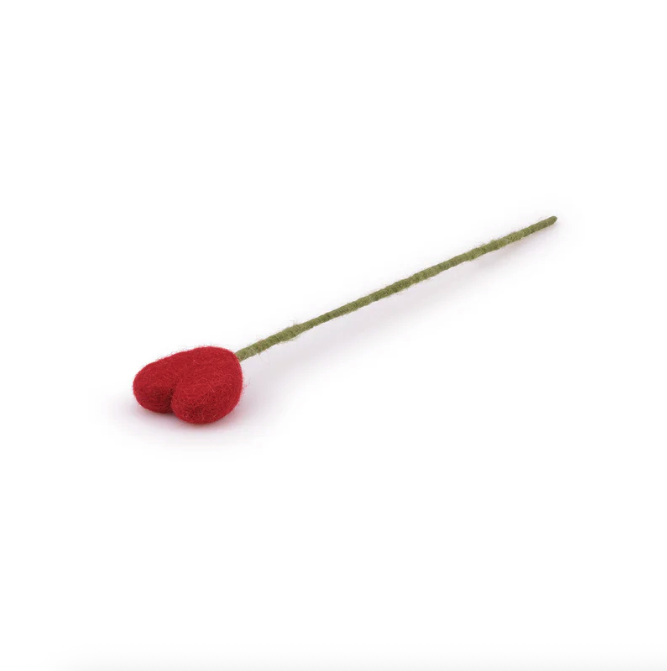 Coeur branche décorative en feutrine de laine - Sjaal met Verhaal7