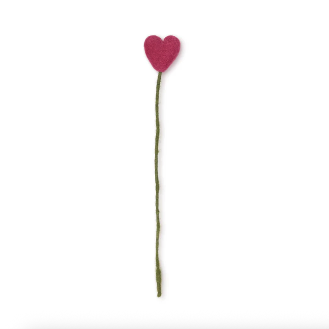 Coeur branche décorative en feutrine de laine - Sjaal met Verhaal4