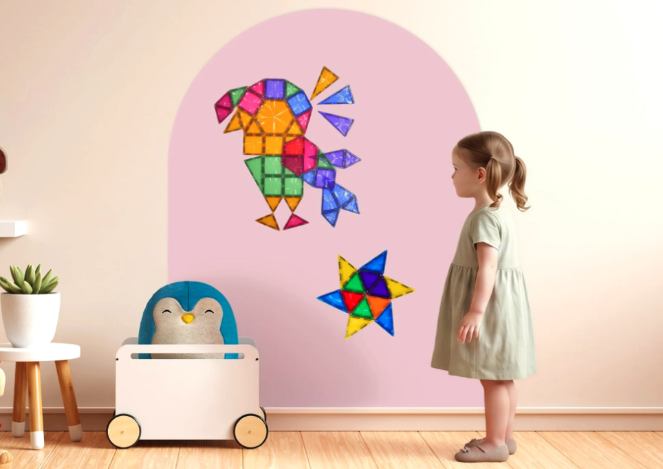 Cleverclixx Tableau magnétique Murale Autocollant 95 x 75cm - Dream Pink
