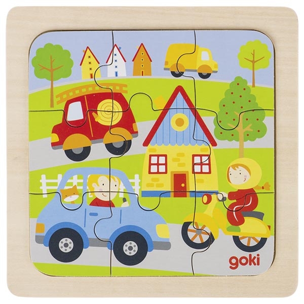 Goki 58649 Gioco Rompicapo Kubus In Legno – Multicolore – Divertente E Robusto Per Bambini