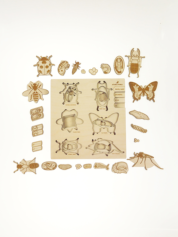 Puzzle multicouches le Cycle de vie des insectes Stuka Puka