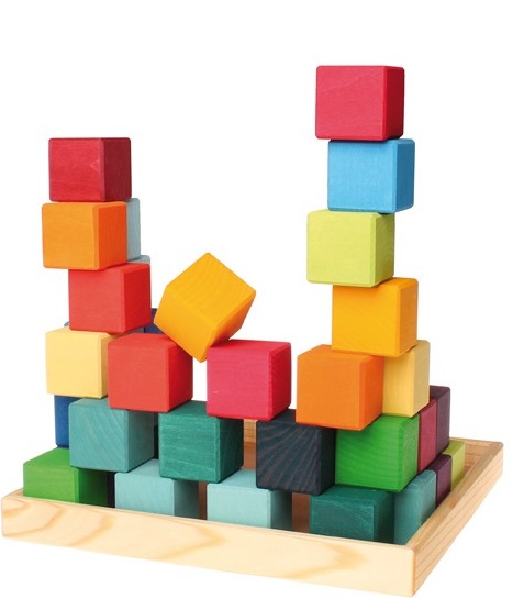 Gustave le jeu de construction de 44 cubes