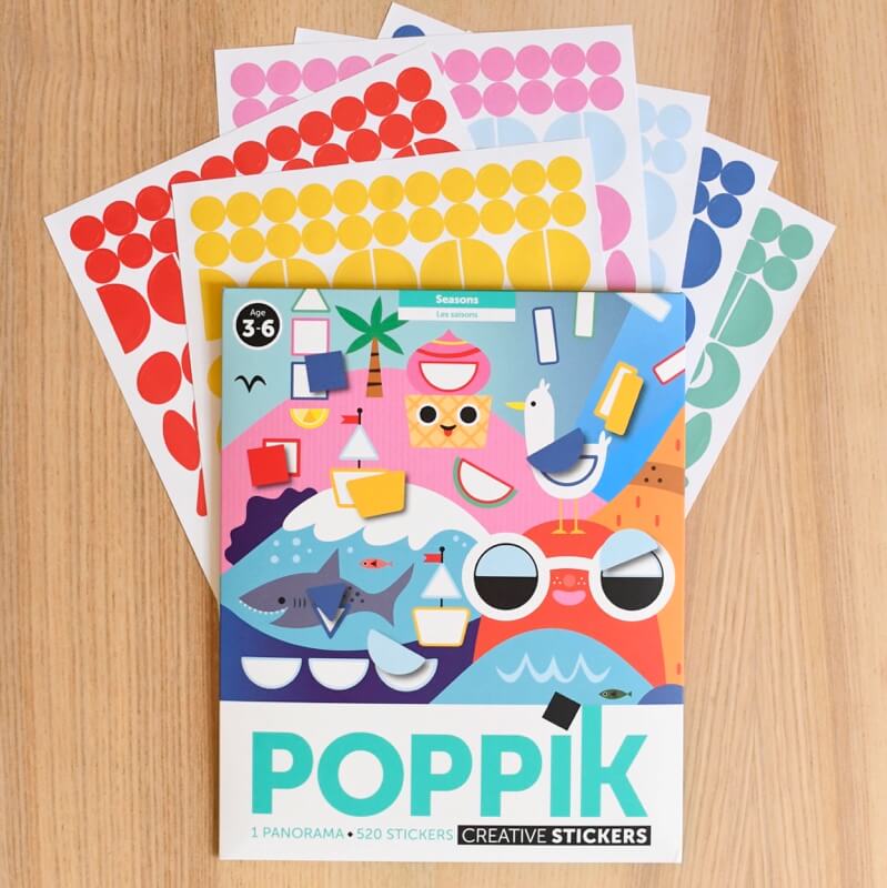 Poster panoramique + 520 stickers 4 saisons Poppik 3