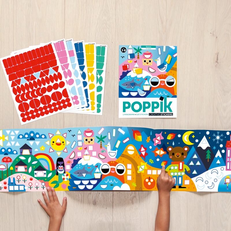 Poster panoramique + 520 stickers 4 saisons Poppik 2