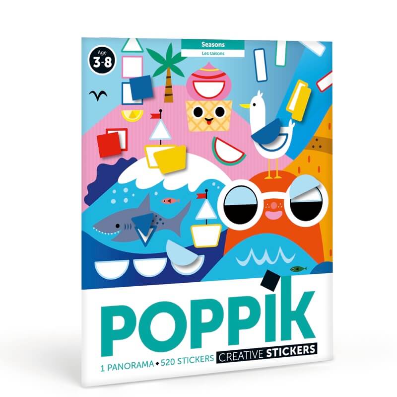 Poster panoramique + 520 stickers 4 saisons Poppik