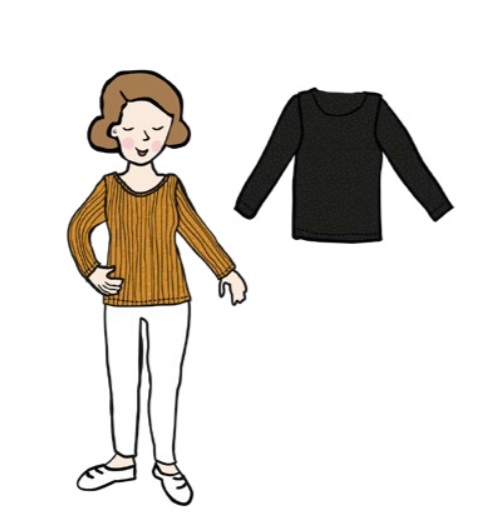 Tee-shirt Femme manches longues en laine MaM - coloris 2021