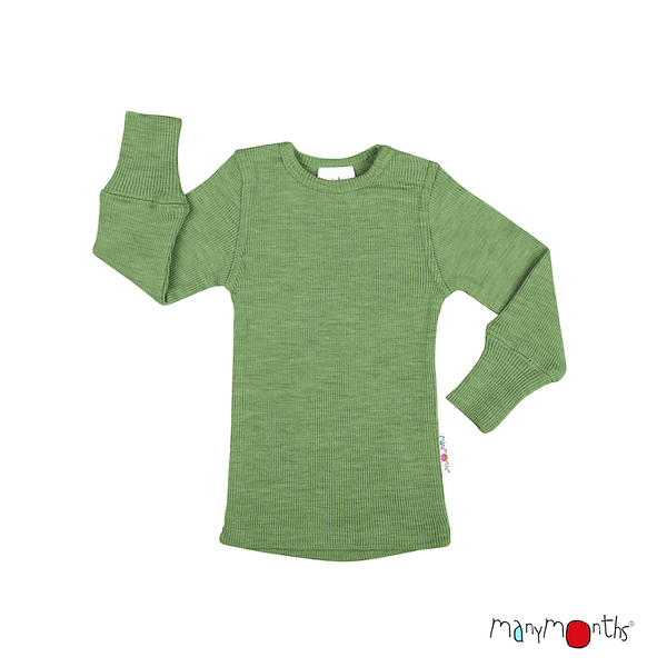 T-shirt manches longues en laine ManyMonths - coloris 2021 Jade Green_1500px-L