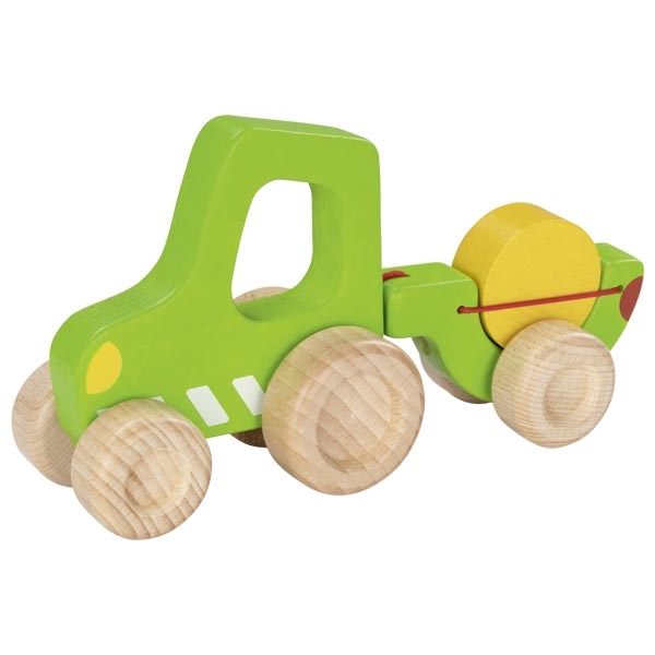 GOKI Tracteur avec remorque en bois 55876