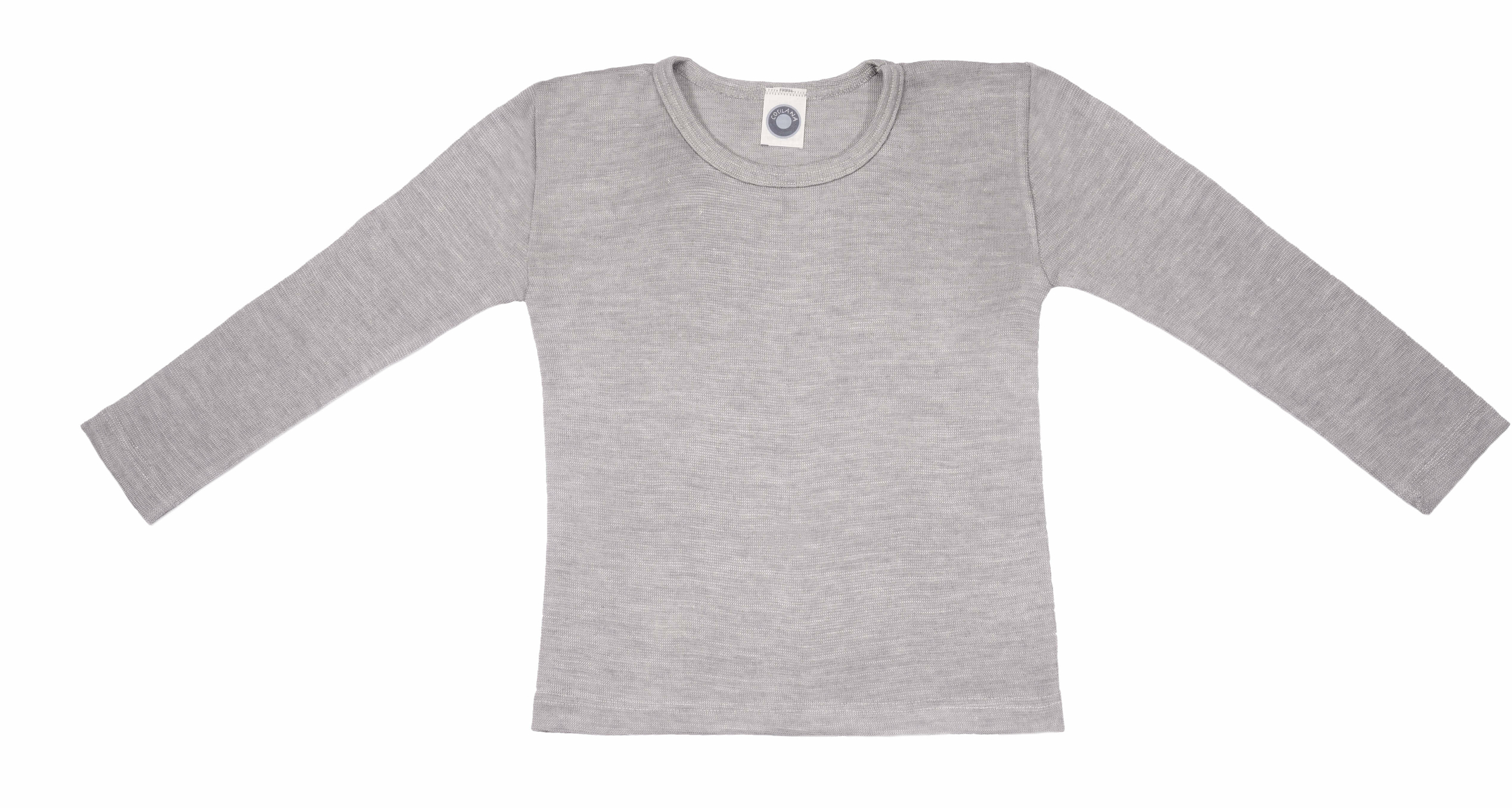 Cosilana T-shirt manches longues enfants Laine/soie gris chiné-71233-240