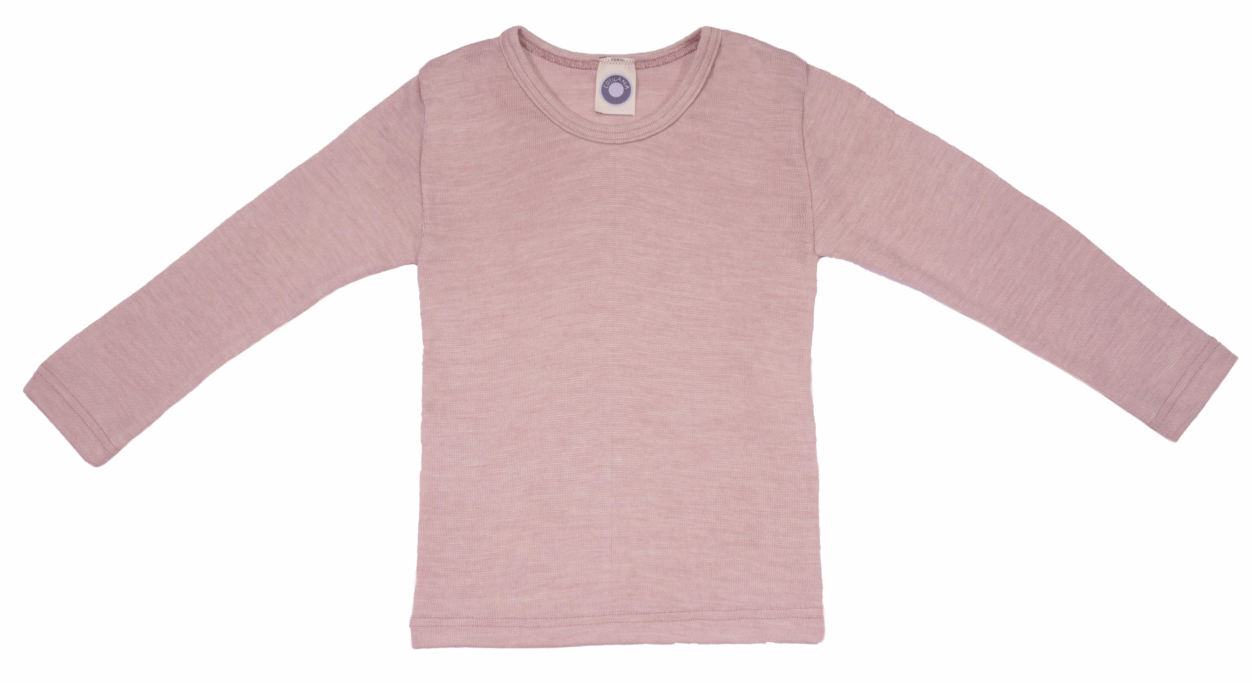 Cosilana T-shirt manches longues enfants Laine/soie rose chiné-71233-262