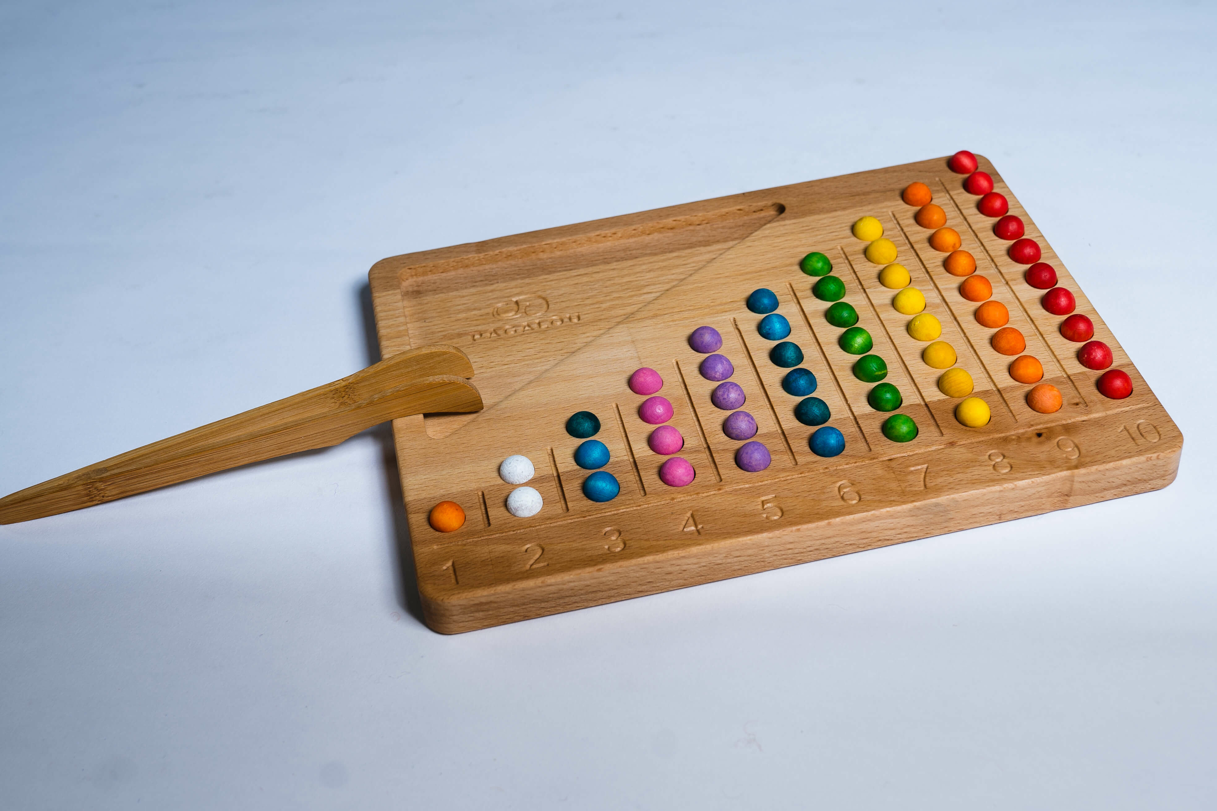Apprendre à compter 1 à 10 et 55 billes colorées Pagalou Toys  (2)