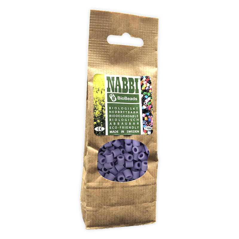 09316-Nabbi BioBeads Perles à repasser Biodégradables violet - Lot de 1000 - 5mm