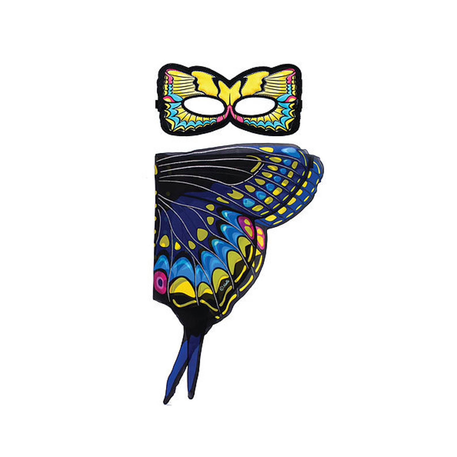 Dreamy Dress Ups Ailes + Masque papillon machaon noir
