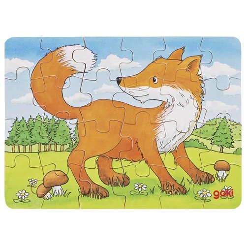 Puzzle en bois 24 pièces Goki le renard – L'ARBRE AUX LUTINS