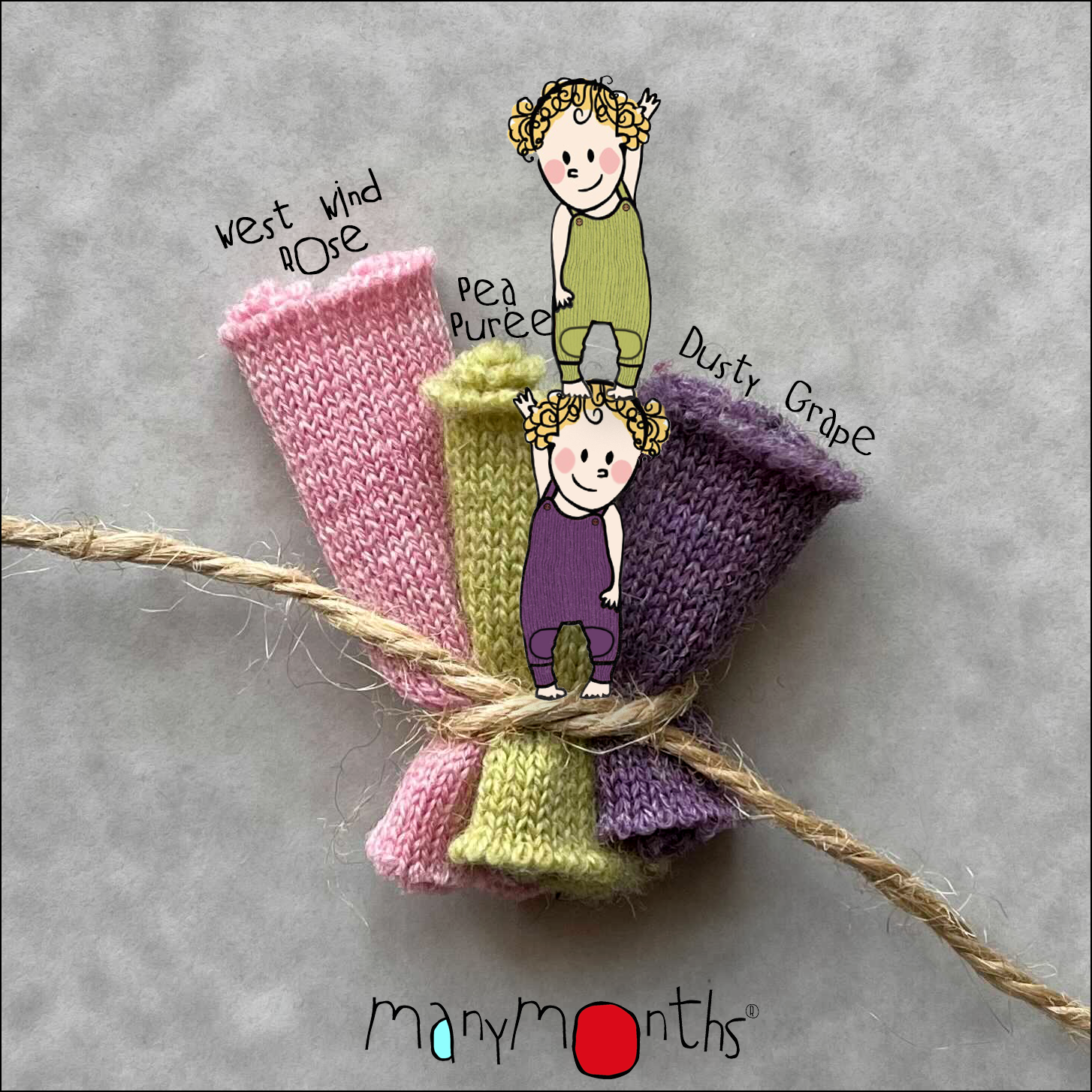 Manymonths Moufles pour bébé en laine mérinos Taille NewComer